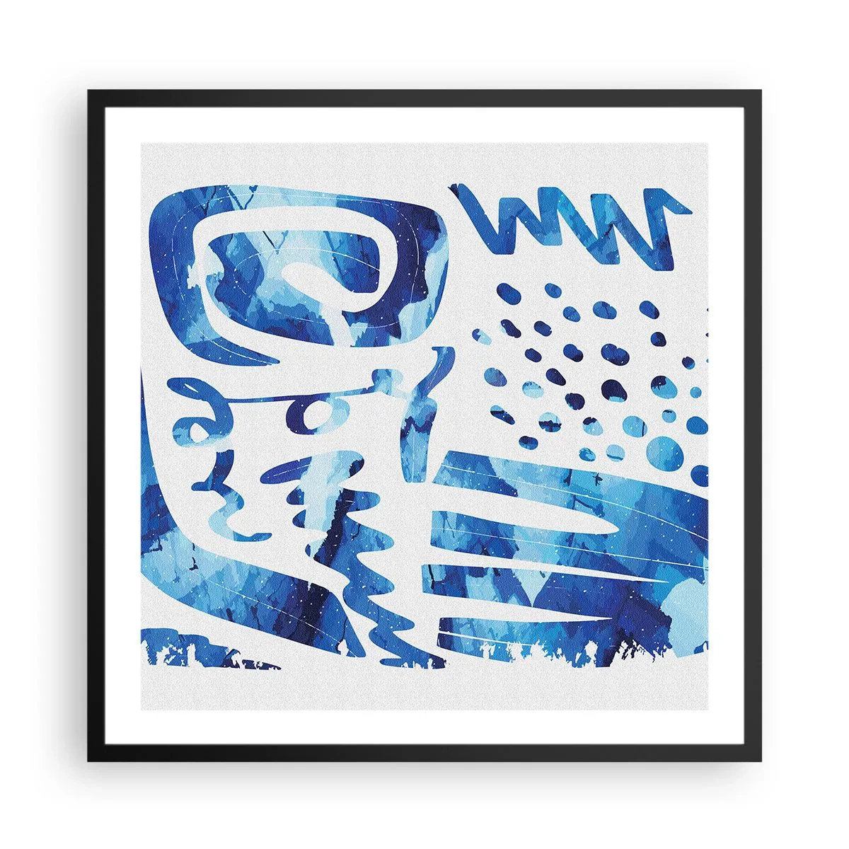 Poster in einem schwarzem Rahmen - Zurück zu den Wurzeln - 60x60 cm