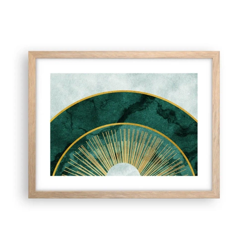 Poster in einem Rahmen aus heller Eiche - Anderes Sonnensystem - 40x30 cm