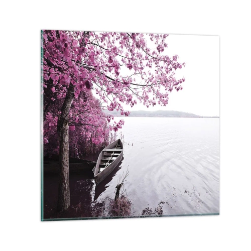 Glasbild - Bild auf glas - In rosa Stille - 40x40 cm