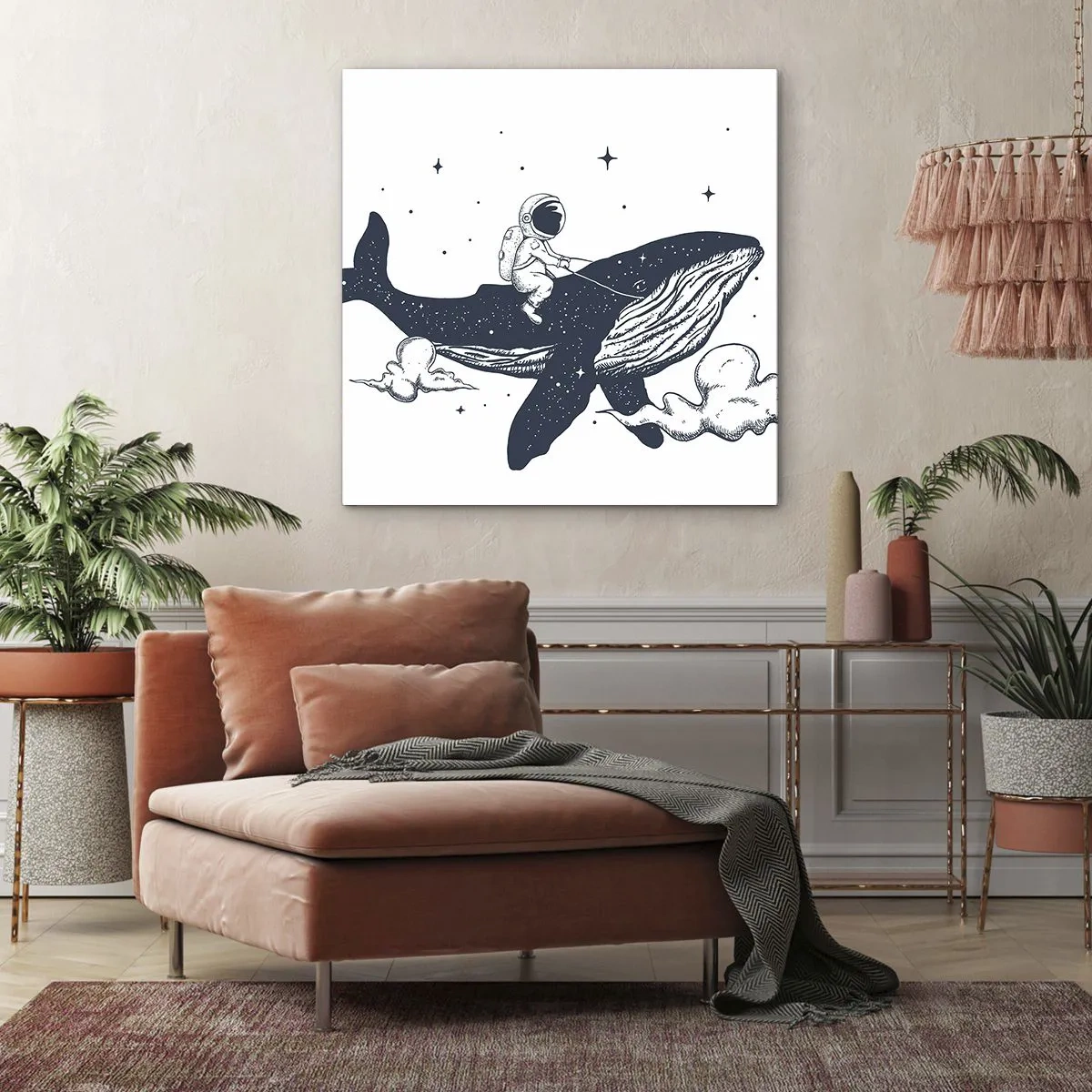 Bild auf Leinwand - Leinwandbild - Weltraumabenteuer - 60x60 cm