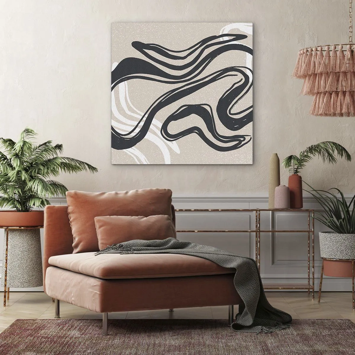 Bild auf Leinwand - Leinwandbild - Vervielfachter Ausdruck - 70x70 cm