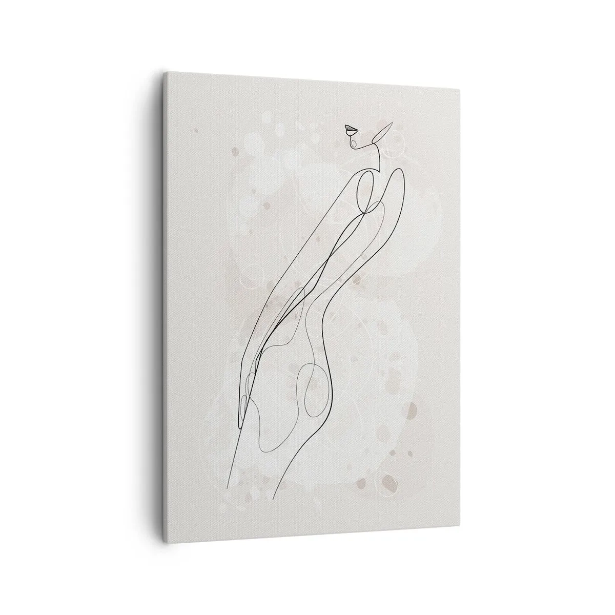 Bild auf Leinwand - Leinwandbild - Eine subtile Silhouettenskizze im minimalistischen Stil - 50x70cm - Der Blick schweift - Moderne Wanddekoration für Wohnzimmer und Schlafzimmer ARTTOR