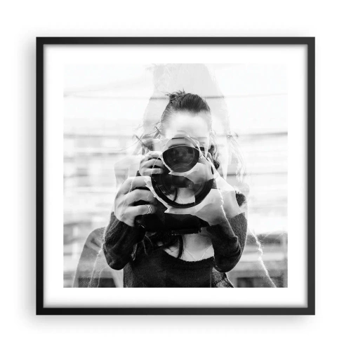 Poster in einem schwarzem Rahmen - Schöpfer und Material - 50x50 cm