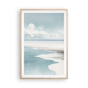 Poster in einem Rahmen aus heller Eiche - Sanfte Flut - 61x91 cm