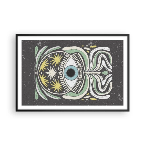 Poster in einem schwarzem Rahmen - Stammesrituale - 91x61 cm