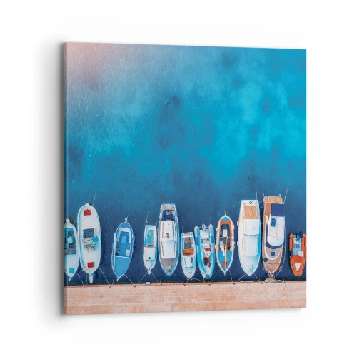 Bild auf Leinwand - Leinwandbild - In einer Reihe - 70x70 cm