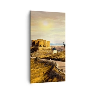 Bild auf Leinwand - Leinwandbild - Don Quijote kommt gleich - 65x120 cm