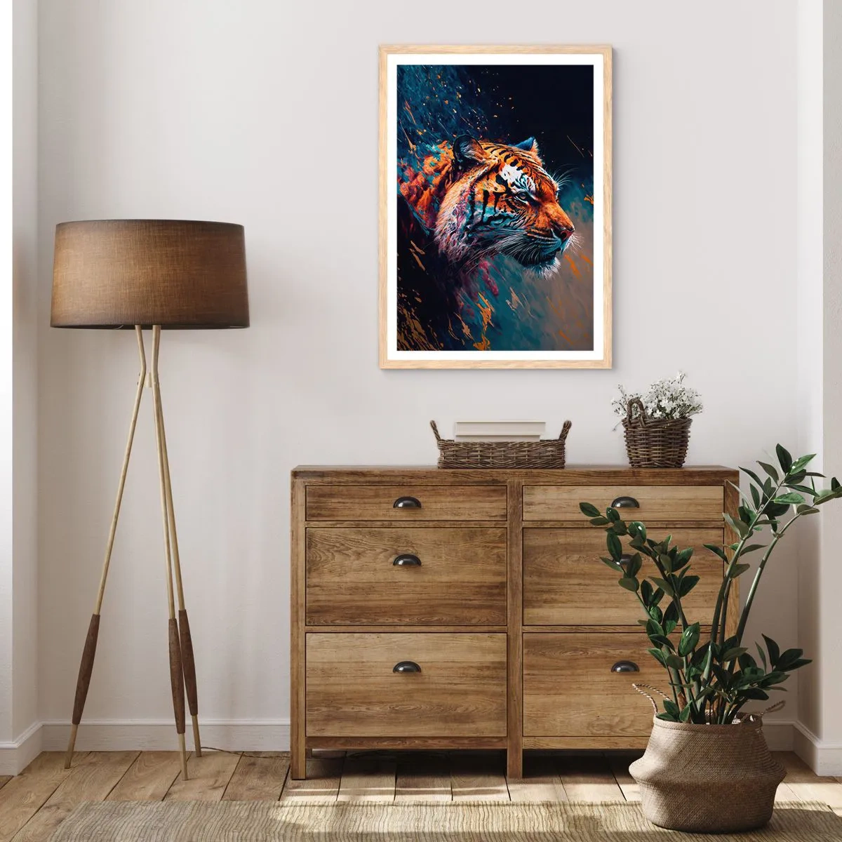 Poster in einem Rahmen aus heller Eiche - Wilde Schönheit - 70x100 cm