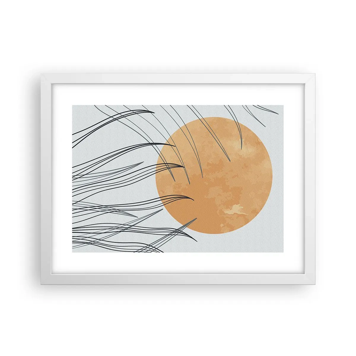 Poster in einem weißen Rahmen - Immer der Sonne entgegen - 40x30 cm