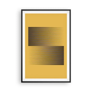 Poster in einem schwarzem Rahmen - Quadratur der Gegensätze - 61x91 cm