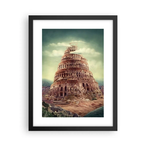 Poster in einem schwarzem Rahmen - Turm von Babylon - 30x40 cm