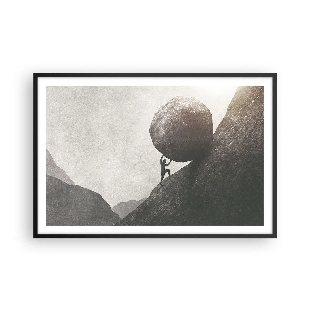 Poster in einem schwarzem Rahmen - Ich glaube wider alle Hoffnung - 91x61 cm