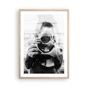 Poster in einem Rahmen aus heller Eiche - Schöpfer und Material - 50x70 cm