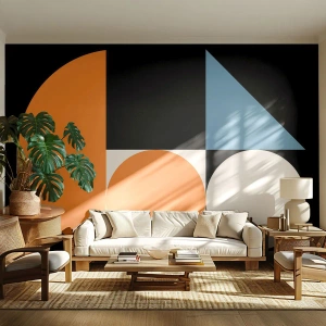 Selbstklebende Fototapete Deluxe Sticker - Bebilderte Anordnung - Abstraktion, Grafik, Geometrisches Muster - 150x105 cm