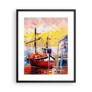 Poster in einem schwarzem Rahmen - Glückliche Rückkehr - 40x50 cm