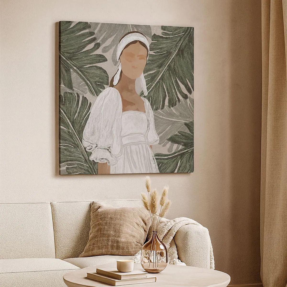 Bild auf Leinwand - Leinwandbild - Exotisches Porträt - 30x30 cm