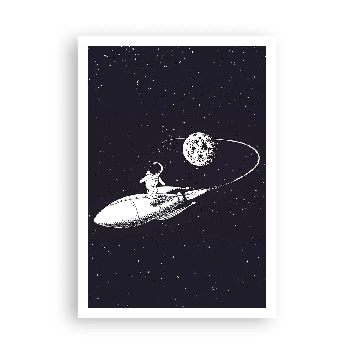 Poster - Weltraumsurfer - 70x100 cm