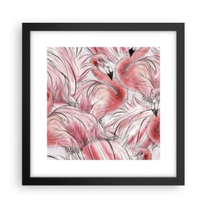 Poster in einem schwarzem Rahmen - Bird Corps de Ballet - 30x30 cm