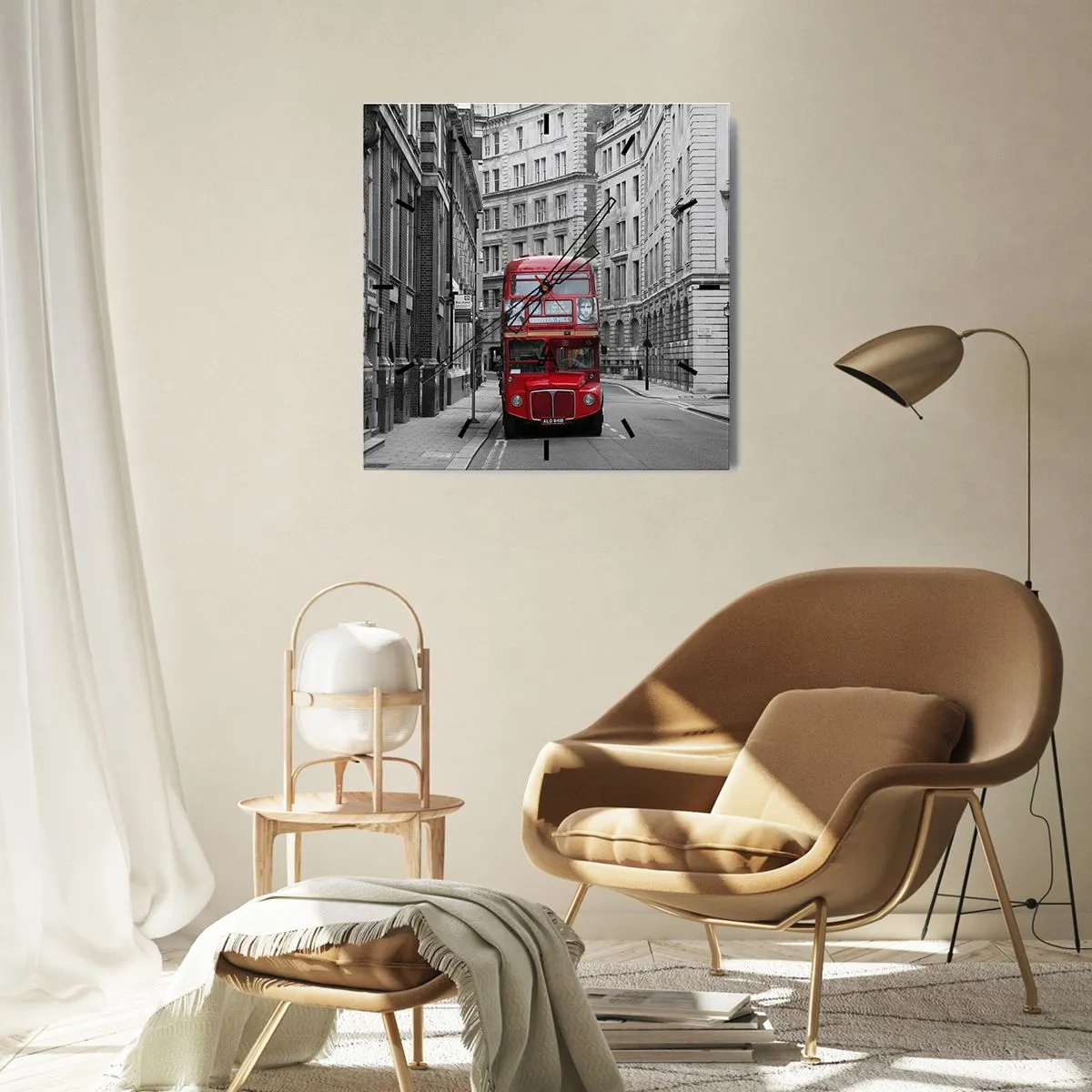 Wanduhr - Glasuhr - Der Alltag muss nicht grau sein - 40x40 cm