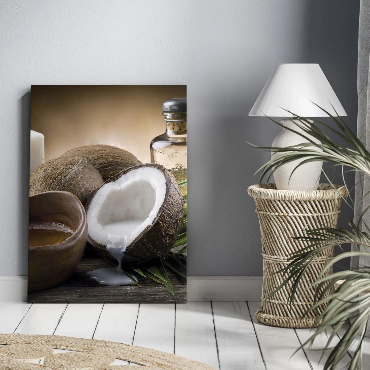 Bild auf Leinwand - Leinwandbild - Gesundheit von tropischen Inseln - 55x100 cm