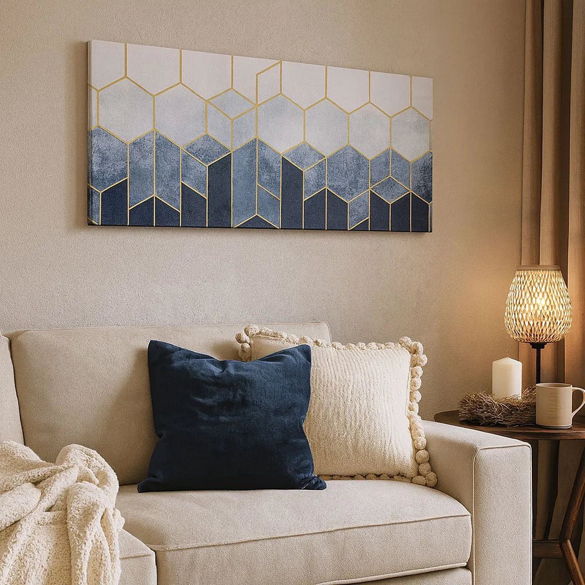 Bild auf Leinwand - Leinwandbild - Komposition im synkopischen Rhythmus - 100x40 cm