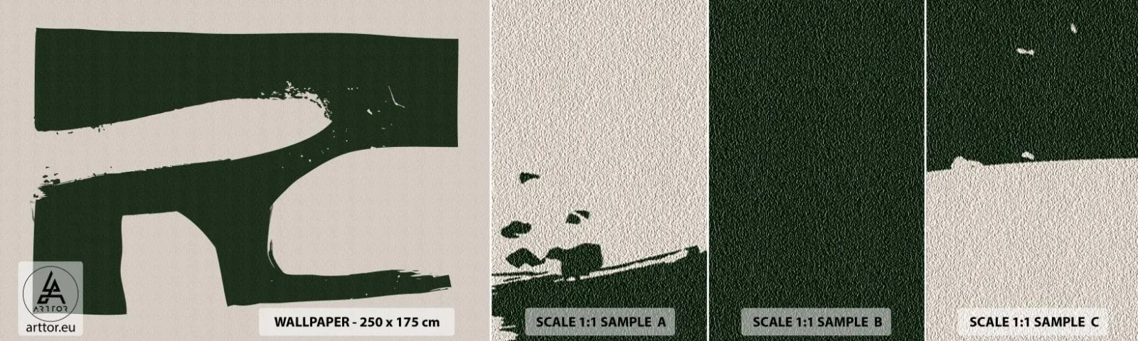 Fototapetenmuster Standard Eco - Weiße Buchten - Boho, Minimalismus, Form - 100x30 cm