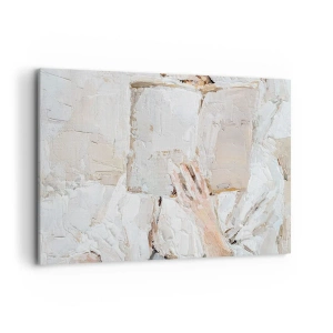 Bild auf Leinwand - Leinwandbild - Ein impressionistisches Gemälde einer Hand, die ein offenes Buch hält. - 120x80cm - In einer anderen Welt - Moderne Wanddekoration für Wohnzimmer und Schlafzimmer ARTTOR