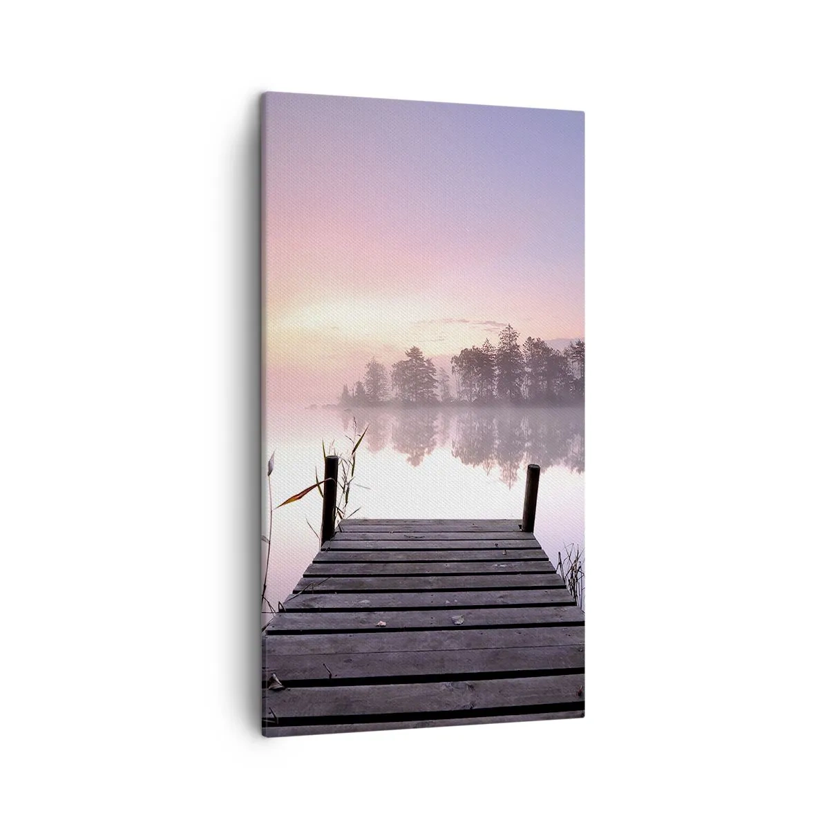 Bild auf Leinwand - Leinwandbild - Aus dem lila Nebel ... - 45x80 cm