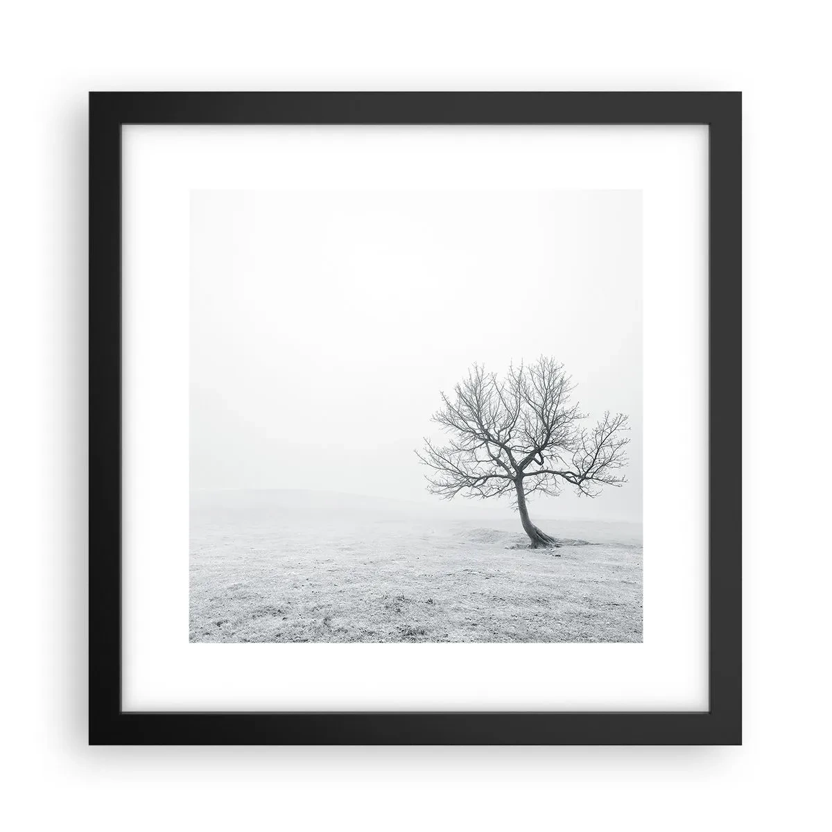 Poster in einem schwarzem Rahmen - Gegen das Nichts - 30x30 cm
