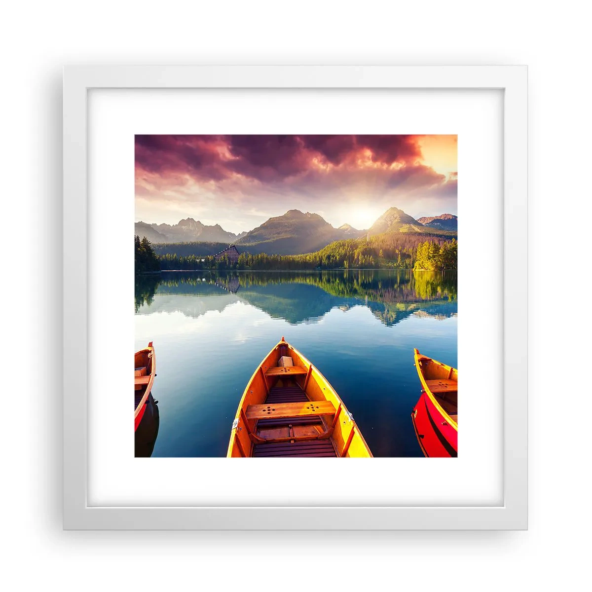 Poster in einem weißen Rahmen - Nichts gegen die Natur - 30x30 cm