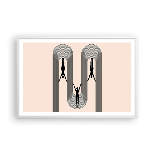 Poster in einem weißen Rahmen - Verkehrt herum - 91x61 cm
