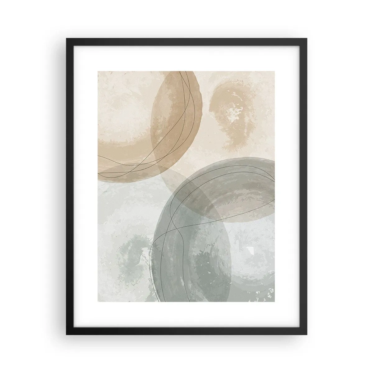 Poster in einem schwarzem Rahmen - Welten durchdringen - 40x50 cm