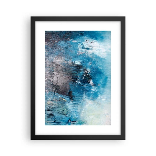 Poster in einem schwarzem Rahmen - Rhapsodie in Blau - 30x40 cm