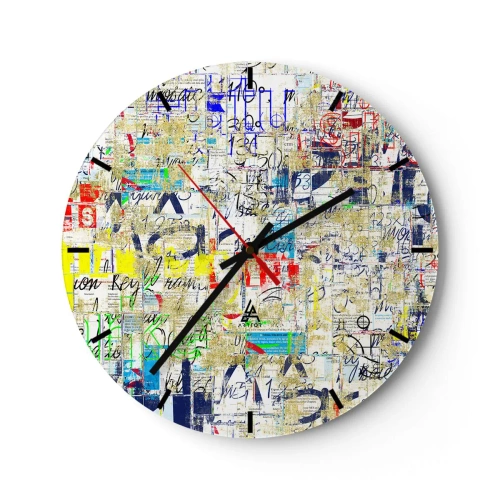 Wanduhr - Glasuhr - Es freut einfach die Augen - 40x40 cm