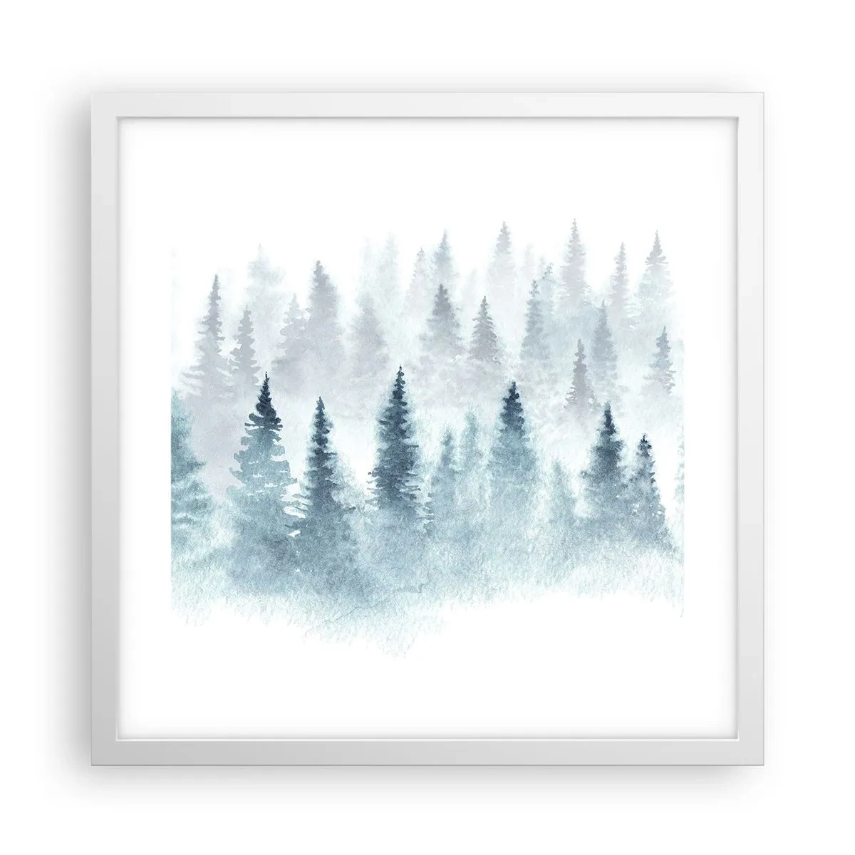 Poster in einem weißen Rahmen - In Nebel gehüllt - 40x40 cm
