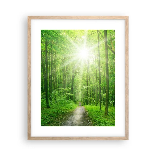 Poster in einem Rahmen aus heller Eiche - Die grüne Kathedrale - 40x50 cm