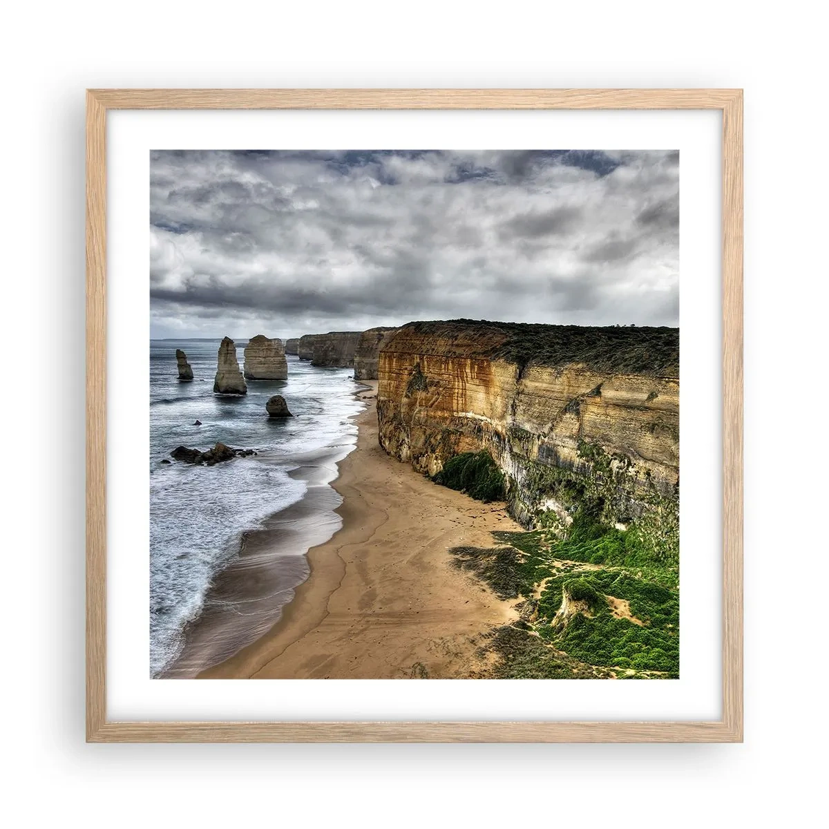 Poster in einem Rahmen aus heller Eiche - Rohe Schönheit - 50x50 cm