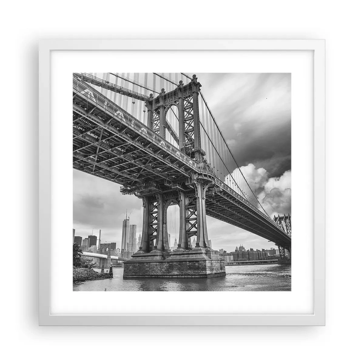 Poster in einem weißen Rahmen - Ins Herz der Stadt - 40x40 cm