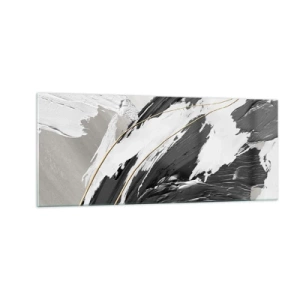 Glasbild - Bild auf glas - Abstraktion in großem Stil - 100x40 cm