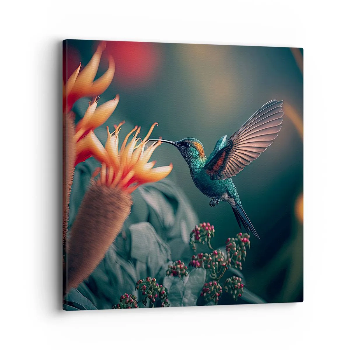 Bild auf Leinwand - Leinwandbild - Wirklich buntes Leben - 40x40 cm