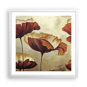 Poster in einem weißen Rahmen - Weideland - 50x50 cm