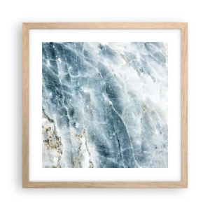 Poster in einem Rahmen aus heller Eiche - Eiswelt - 40x40 cm