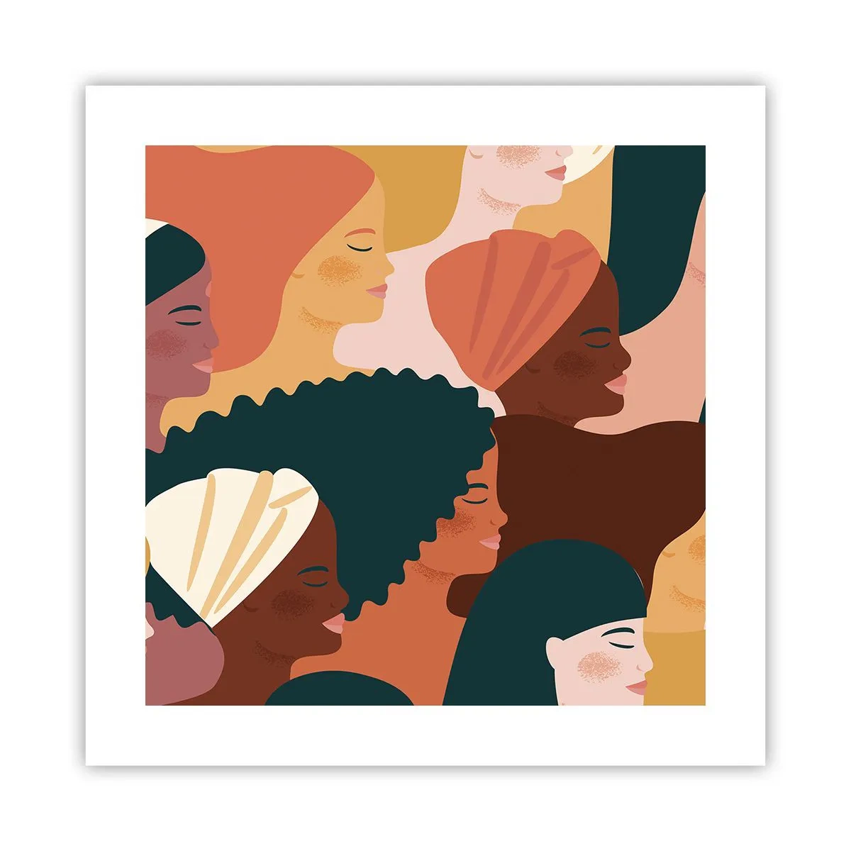 Poster - Nur Weiblichkeit - 40x40 cm