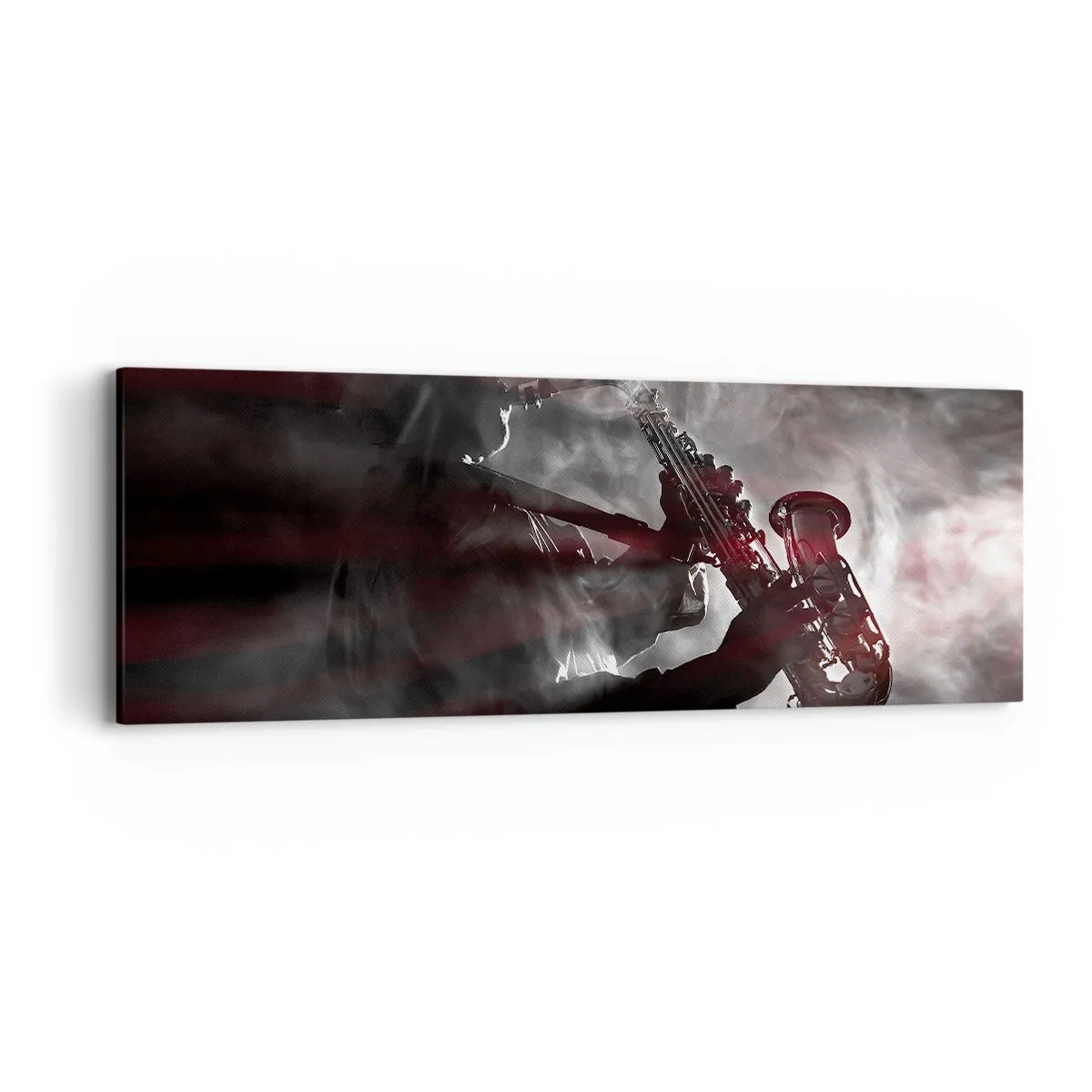 Bild auf Leinwand - Leinwandbild - In den Dämpfen des Jazz - 90x30 cm