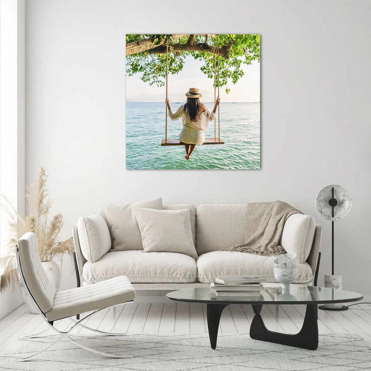 Glasbild - Bild auf glas - Das Leben ist wunderschön - 30x30 cm