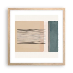 Poster in einem Rahmen aus heller Eiche - Alles ist in Ordnung - 40x40 cm