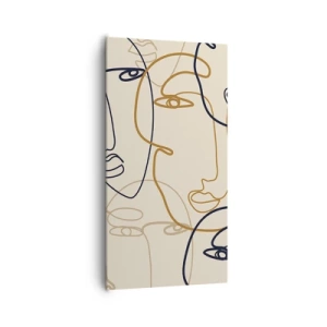 Bild auf Leinwand - Leinwandbild - Das Porträt wird multipliziert - 65x120 cm