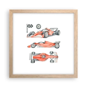 Poster in einem Rahmen aus heller Eiche - Dem Traum folgen - 30x30 cm