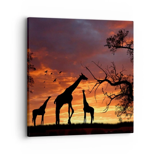 Bild auf Leinwand - Leinwandbild - Ein kleines Abendessen mit deinen Liebsten - 30x30 cm