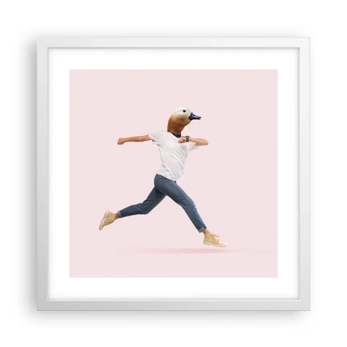 Poster in einem weißen Rahmen - Eine Prise Absurdität - 40x40 cm